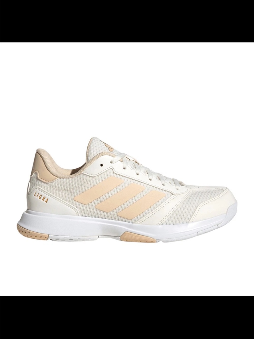 adidas ligra women's white & beige tennis shoes
